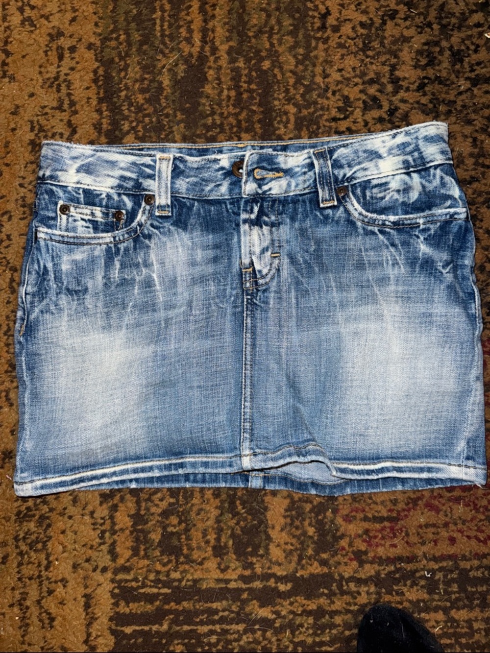 BKE Starlite Stretch Size 25 Denim Mini Skirt in Faded Blue
